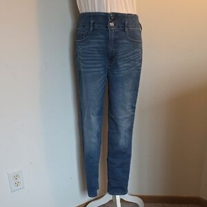 White House Black Market Slim Crop Blue Jeans